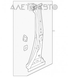 Body pillar central right Mazda 3 14-18 BM