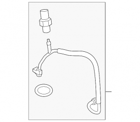 Air conditioning condenser-compressor pipe Ford Transit Connect MK2 13-18 2.5