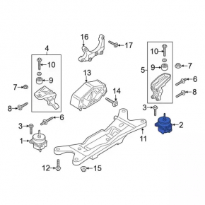 Engine mount left Ford Mustang mk6 15- 2.3T