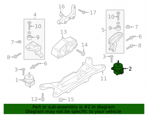 Engine mount left Ford Mustang mk6 15- 2.3T
