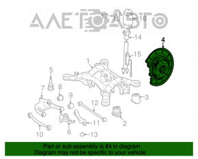 Trunnion with hub rear right Mercedes W164 ML X164 GL W251 R with casing and handbrake cable