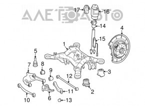 Trunnion with hub rear right Mercedes W164 ML X164 GL W251 R with casing and handbrake cable