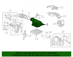 Air filter housing Honda CRV 23- 1.5T upper part