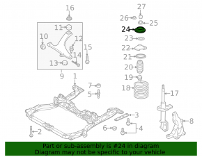 Shock absorber support front left Subaru Outback 10-14