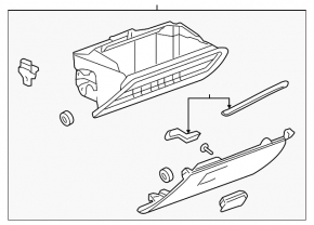 Glove box, glove compartment GMC Terrain 10-17 black