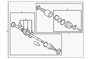 Drive axle shaft rear left Subaru Impreza WRX GH 08-11 2.5T