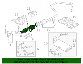 Hyundai Ioniq 18-22 PHEV rear catalytic converter with heater