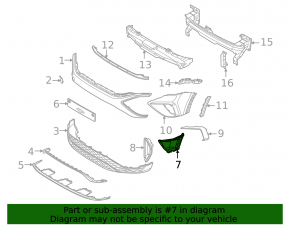 Front bumper air duct left VW Taos 22-25