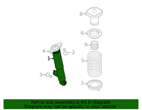 Rear left shock absorber Volvo S60 11-18 Mark 91