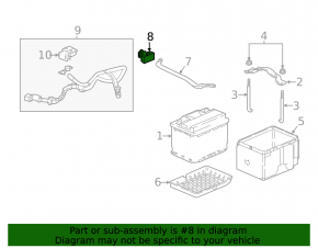 Negative terminal of the Honda Accord battery 18-22