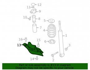 Lower control arm spring pad, rear left, VW Atlas 21-25