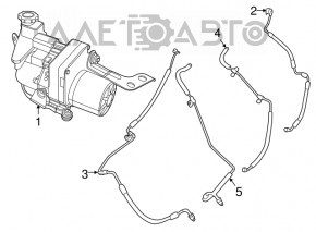High pressure hose power steering Chrysler 300 11-
