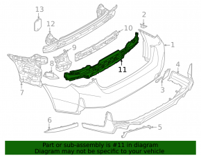 Rear bumper central mount for BMW i4 21-25