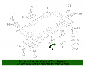 BMW X5 E70 07-13 gray front ceiling handle