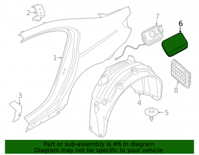 Fuel filler flap BMW 5 G30 17-23