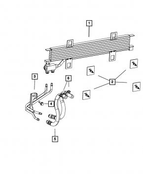 Radiator cooling oil Dodge Dart 13-16 2.0 2.4