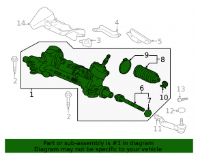 Honda Accord 23-26 electric steering rack, without rods