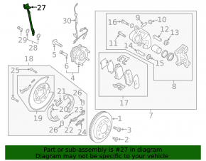 Brake hose rear left Hyundai Tucson 16-21 AWD