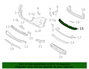 Front Bumper Absorber Upper Nissan Rogue 21-23 US built