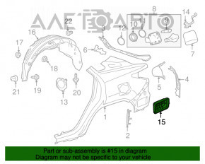 Right ventilation shield Lexus RX350 RX450h 10-15