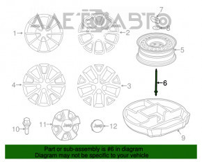 Spare Wheel Bolt Jeep Cherokee KL 14-23
