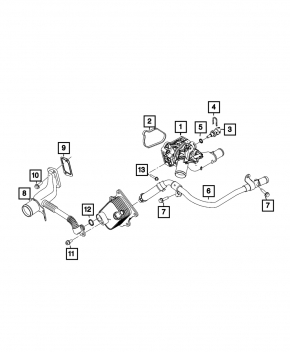 Thermostat housing Jeep Renegade 19-23 1.3T plastic