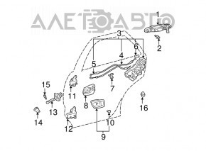 Rear left door lock Lexus RX300 98-03