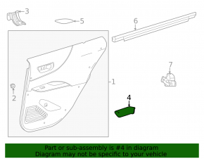 Toyota Venza 2021-2024 Inner Front Right Door Handle Cover