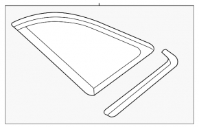 Rear left fixed glass window Audi Q5 80A 18-24 with chrome molding