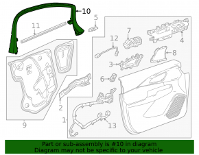 Inner door frame, front left, Chevrolet Equinox EV 24-26