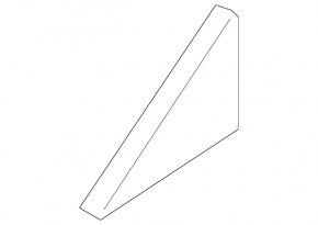 Triangle wing molding left Hyundai Sonata 11-15 mat