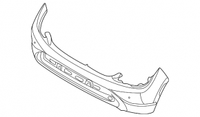 Bare rear bumper for Hyundai Kona 22-23 with parking sensors