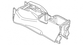 Upper center console trim, left side, Nissan Rogue Sport 19-22, leather, black, without console