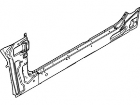 Body threshold metal with front pillar right Ford Focus mk3 11-18