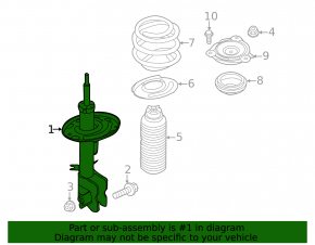 Shock absorber front right Nissan Murano z52 15-
