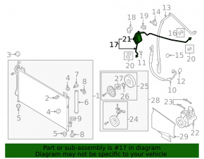 Mazda CX-7 06-08 air conditioner heater-condenser tube