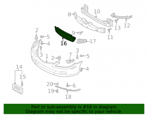 Mazda6 03-08 Front Bumper Lower Grille