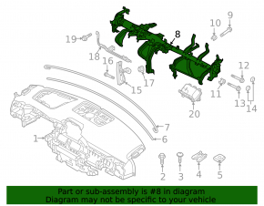 Under-torpedo pipe reinforcement Mazda CX-5 17-24