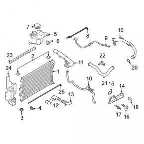 Cooling pipe return tank-radiator Ford Explorer 20-
