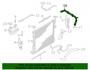 Cooling system pipe metal Ford Explorer 20-24 3.0T