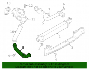 Intercooler pipe, right lower, Infiniti QX50 19-24