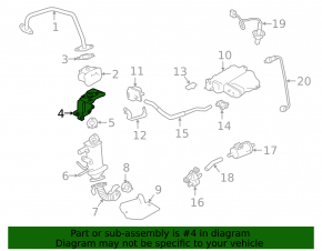 EGR valve bracket Nissan Rogue 21-22 2.5