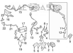 EGR pipe for Mitsubishi Outlander 18-22 PHEV
