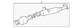 Exhaust line middle part with catalytic converter Toyota Sienna 17-20 3.5 AWD