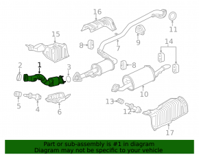 Honda CRZ 11-16 exhaust pipe with catalytic converter