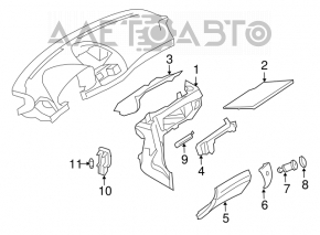 Mercedes W211 E350 black glove compartment
