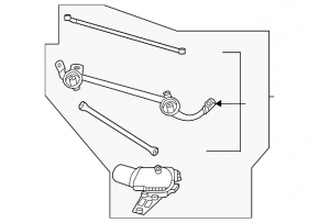 Nissan Ariya 23-25 Windscreen Wiper Linkage with Motor