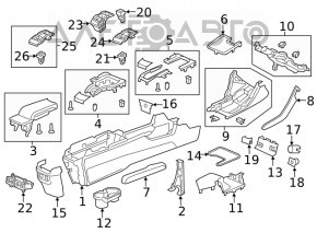 Button P Parking Honda Civic X FC 16-19