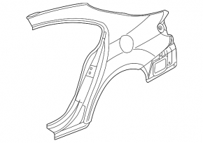 Rear right wing VW CC 08-17