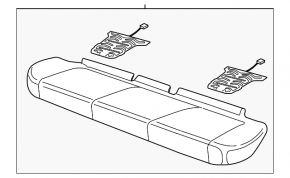 Rear row of seats 2nd row VW CC 08-17 black leather with beige inserts, perforation, dents in the leather